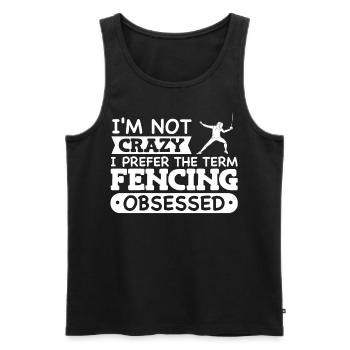 Fencing épée fencing duel gift idea - Men's Premium Organic Tank Top - black - Front - AI Model Male 178 light (178cm)