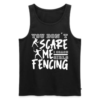 Fencing épée fencing duel gift idea - Men's Premium Organic Tank Top - black - Front - AI Model Male 178 light (178cm)