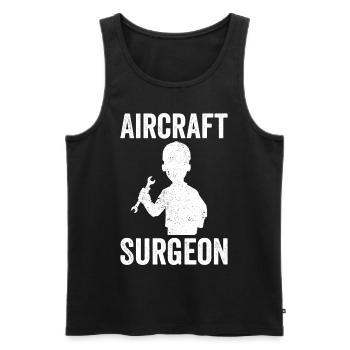 Chirurgien des fusées Ingénieur de fusée Cool Aerospace - Débardeur bio Premium Homme - noir - Devant - Michal (187cm)