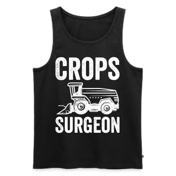Crops Surgeon Farmer Agriculture - Men's Premium Organic Tank Top - black - Front - Michal (187cm)