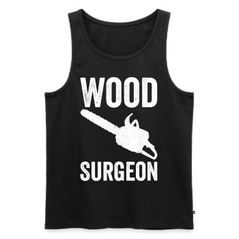 Holzchirurg Holzbearbeiter Schreiner - Männer Premium Bio Tank Top - Schwarz - Vorne - Michal (187cm)