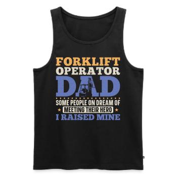 Certified Forklift Truck Operator - Men's Premium Organic Tank Top - black - Front - Michal (187cm)