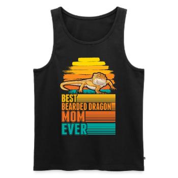 Best Bearded Dragon Mom Ever Bartagamen Mama - Men's Premium Organic Tank Top - black - Front - Michal (187cm)