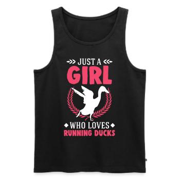 Running Girls Running Duck Bottle Duck - Men's Premium Organic Tank Top - black - Front - Michal (187cm)