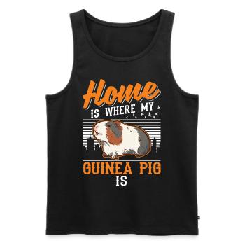 Cochons d’Inde à la maison Cochon d’Inde - Débardeur bio Premium Homme - noir - Devant - Michal (187cm)