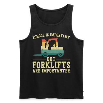Certified Forklift Truck Operator - Männer Premium Bio Tank Top - Schwarz - Vorne - Michal (187cm)