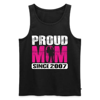 Proud Mom Since 2007 - Men's Premium Organic Tank Top - black - Front - AI Model Male 178 light (178cm)