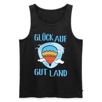Heissluftballonfahrer Glück Auf Gut Land Geschenk - Männer Premium Bio Tank Top - Schwarz - Vorne - Michal (187cm)