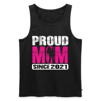 Proud Mom Since 2021 - Männer Premium Bio Tank Top - Schwarz - Vorne - Michal (187cm)