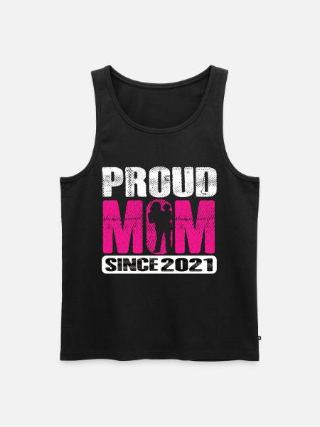 Proud Mom Since 2021 - Men's Premium Organic Tank Top - black