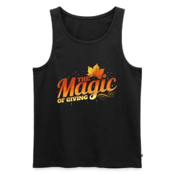 The Magic Of Giving Autumn Thanksgiving - Men's Premium Organic Tank Top - black - Front - Michal (187cm)