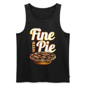 Fine With Pie Pumpkin Pie Autumn Thanksgiving - Männer Premium Bio Tank Top - Schwarz - Vorne - AI Model Male 178 light (178cm)