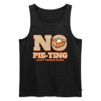 No Pie-Ting Happy Pumpkin Pie Thanks Giving - Männer Premium Bio Tank Top - Schwarz - Vorne - AI Model Male 178 light (178cm)