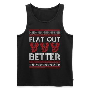 Ugly Christmas Engine Car Tuning - Flat Out Better - Männer Premium Bio Tank Top - Schwarz - Vorne - AI Model Male 178 light (178cm)