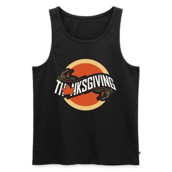 Round Logo For Thanksgiving - Men's Premium Organic Tank Top - black - Front - Michal (187cm)
