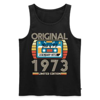Vintage Geburtstagsgeschenk 1973 Limited Edition - Männer Premium Bio Tank Top - Schwarz - Vorne - Michal (187cm)
