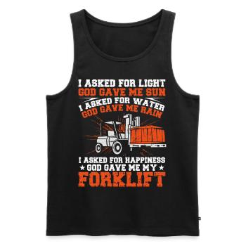Certified Forklift Truck Operator - Männer Premium Bio Tank Top - Schwarz - Vorne - Michal (187cm)