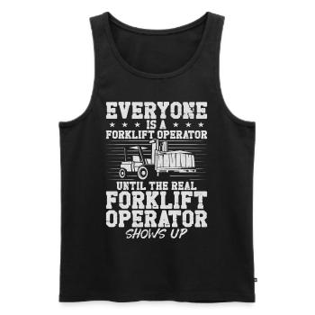 Certified Forklift Truck Operator - Männer Premium Bio Tank Top - Schwarz - Vorne - Michal (187cm)