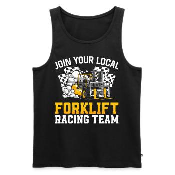 Certified Forklift Truck Operator - Men's Premium Organic Tank Top - black - Front - Michal (187cm)