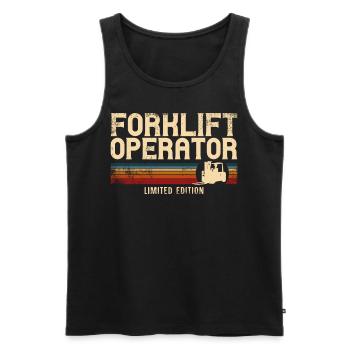 Certified Forklift Truck Operator - Männer Premium Bio Tank Top - Schwarz - Vorne - Michal (187cm)
