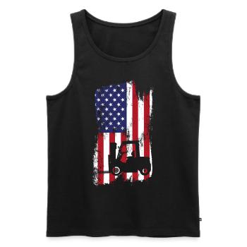 Certified Forklift Truck Operator - Männer Premium Bio Tank Top - Schwarz - Vorne - Michal (187cm)