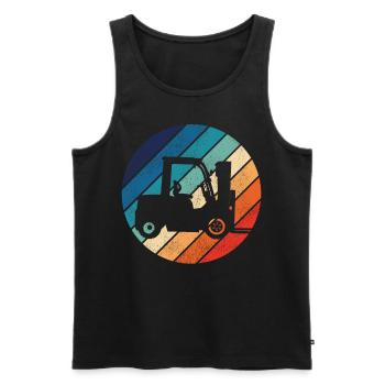 Certified Forklift Truck Operator - Men's Premium Organic Tank Top - black - Front - Michal (187cm)