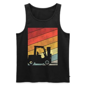 Certified Forklift Truck Operator - Männer Premium Bio Tank Top - Schwarz - Vorne - Michal (187cm)