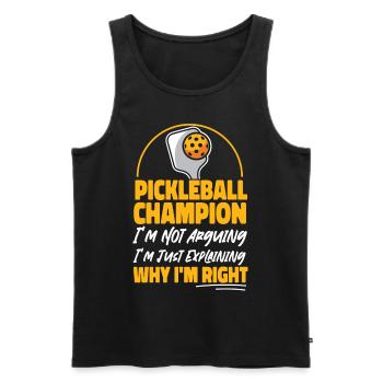 Pickleball Pickleball Champion I'm - Männer Premium Bio Tank Top - Schwarz - Vorne - Michal (187cm)