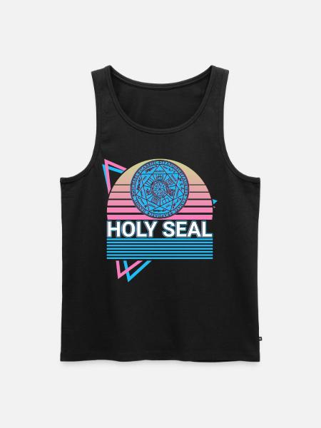 Holy Seal Archangel Retro - Men's Premium Organic Tank Top - black