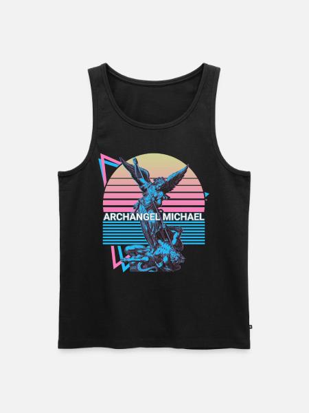 Erzengel Michael - Männer Premium Bio Tank Top - Schwarz
