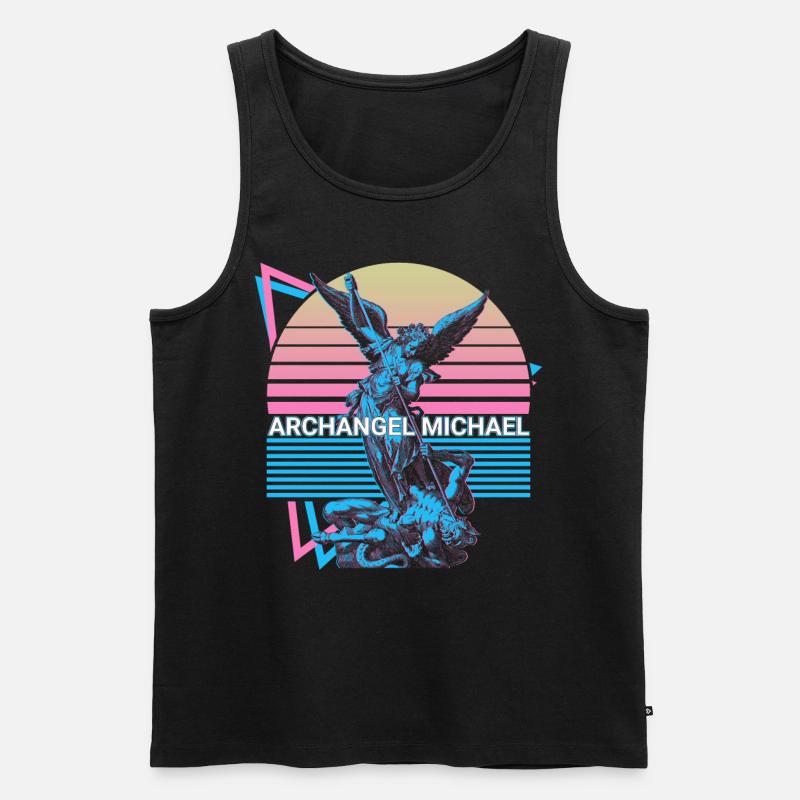 Erzengel Michael - Männer Premium Bio Tank Top - Schwarz