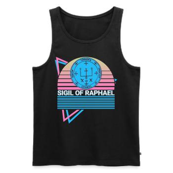 Seal of Raphael Archangel Seal Retro - Men's Premium Organic Tank Top - black - Front - AI Model Male 178 light (178cm)