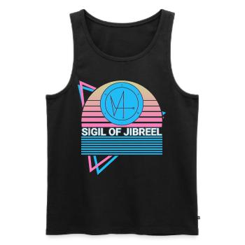 Siegel von Jibrael Erzengel Siegel Retro - Männer Premium Bio Tank Top - Schwarz - Vorne - Michal (187cm)