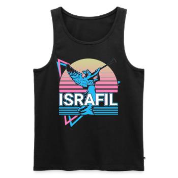 Israfil Archangel Retro - Men's Premium Organic Tank Top - black - Front - AI Model Male 178 light (178cm)