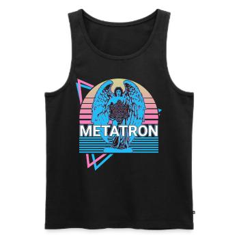 Metatron Erzengel Retro - Männer Premium Bio Tank Top - Schwarz - Vorne - AI Model Male 178 light (178cm)