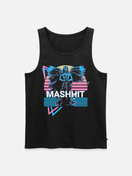 Mashḥit Destructive Angel Retro - Men's Premium Organic Tank Top - black