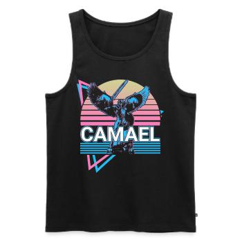 Camael Archangel Khamuel Retro - Men's Premium Organic Tank Top - black - Front - AI Model Male 178 light (178cm)