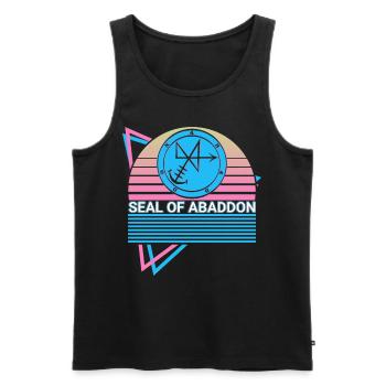 Seal of Abaddon Sigil Retro - Men's Premium Organic Tank Top - black - Front - AI Model Male 178 light (178cm)
