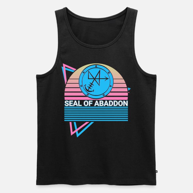Sceau d’Abaddon Sigil Retro - Débardeur bio Premium Homme - noir