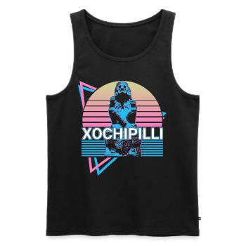Xochipilli Aztec God Rétro - Débardeur bio Premium Homme - noir - Devant - Michal (187cm)