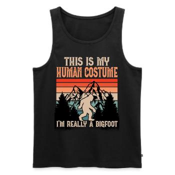 C’est mon costume humain, je suis vraiment un Bigfoot - Débardeur bio Premium Homme - noir - Devant - Michal (187cm)