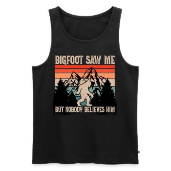 Bigfoot m’a vu mais personne ne le croit. - Débardeur bio Premium Homme - noir - Devant - Michal (187cm)