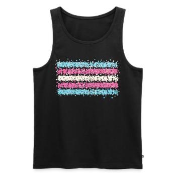 Transgender Transsexual Transsexual Flag - Men's Premium Organic Tank Top - black - Front - AI Model Male 178 light (178cm)