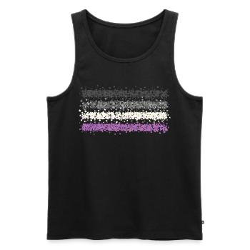 Asexual Asexuality ACE Asexual Flag LGBTQ - Men's Premium Organic Tank Top - black - Front - Michal (187cm)