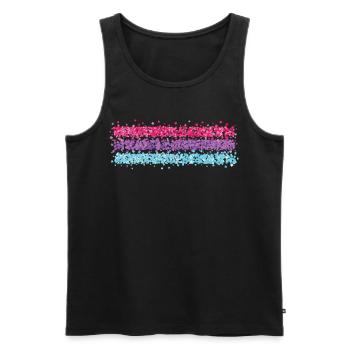 Bisexualité bisexuelle Drapeau gay gay - Débardeur bio Premium Homme - noir - Devant - Michal (187cm)