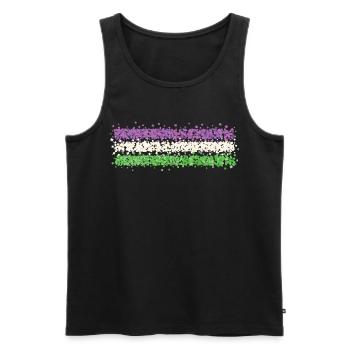 Genderqueer Genderfluid Nonbinary Flagge Queer - Männer Premium Bio Tank Top - Schwarz - Vorne - AI Model Male 178 light (178cm)