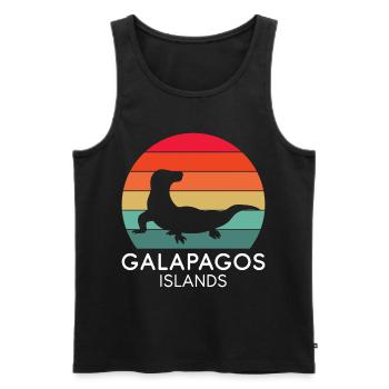 Galapagos Islands National Park Lizard Ecuador Ozea - Men's Premium Organic Tank Top - black - Front - Michal (187cm)