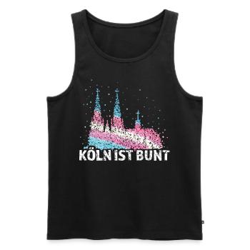 Kölner Dom Köln Kölle Transgender Transsexuell - Männer Premium Bio Tank Top - Schwarz - Vorne - Michal (187cm)