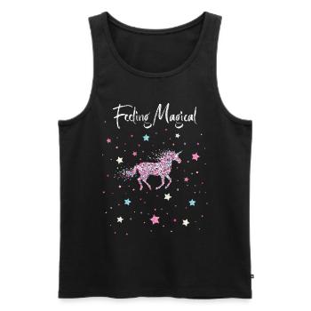 Unicorn Transgender Transsexual Transsexual - Men's Premium Organic Tank Top - black - Front - AI Model Male 178 light (178cm)