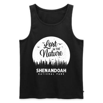 Shenandoah National Park Nature Souvenir Virginia B - Men's Premium Organic Tank Top - black - Front - Michal (187cm)